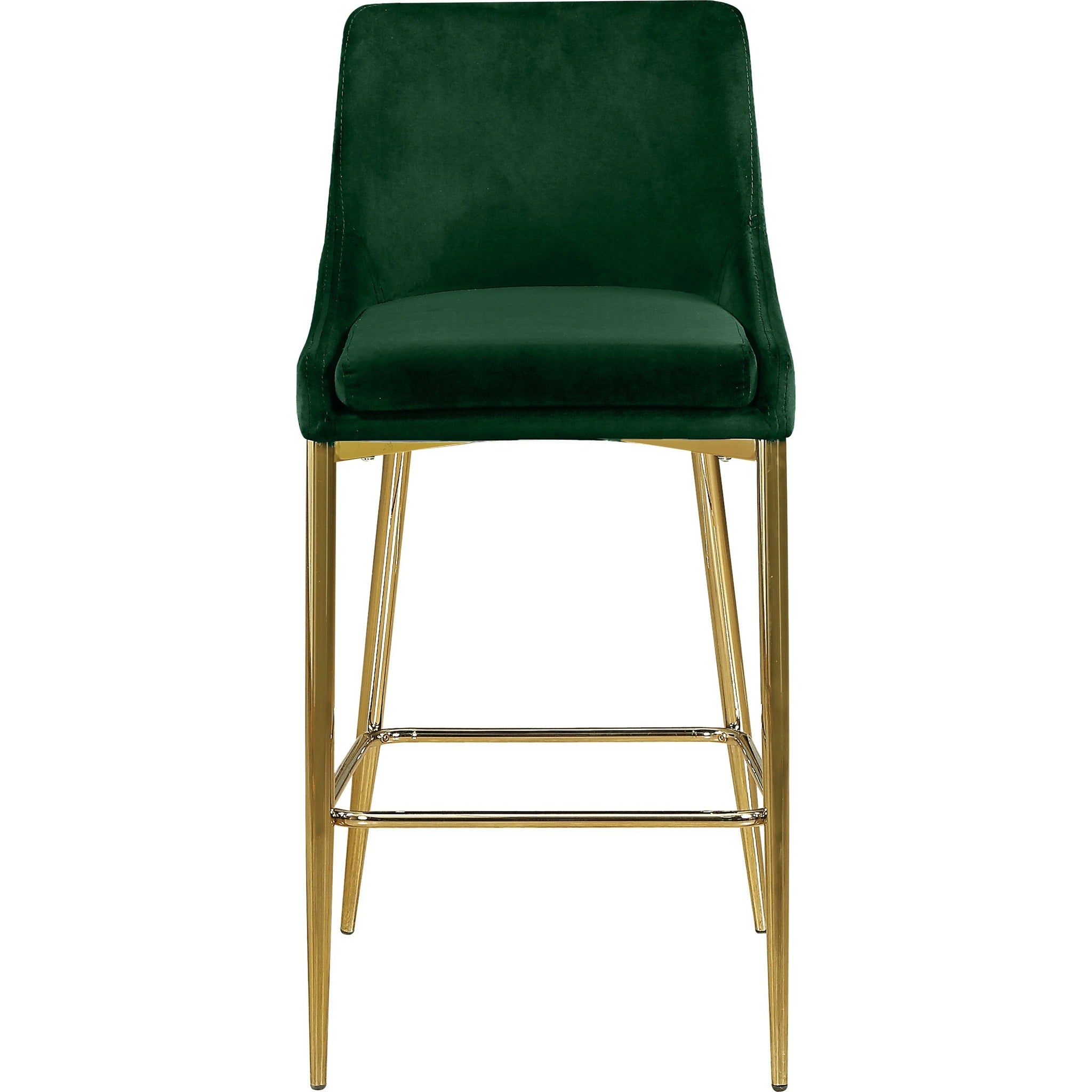 Meridian Furniture Karina Green Velvet Stool-Minimal & Modern