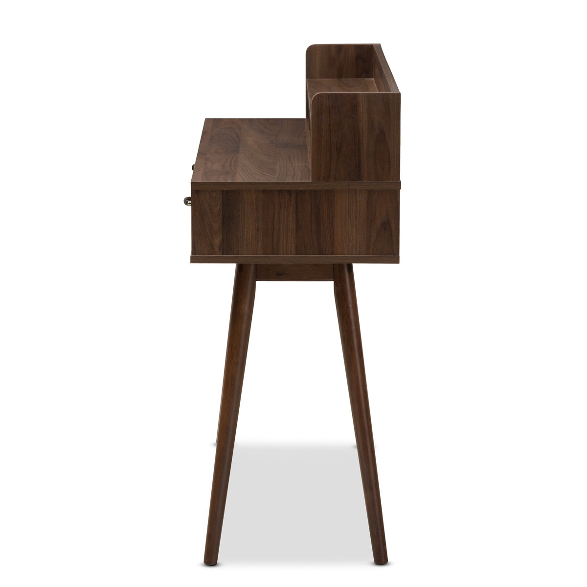 Baxton Studio Disa Mid-Century Modern Walnut Brown Finished 2-Drawer Desk Baxton Studio-Desks-Minimal And Modern - 4