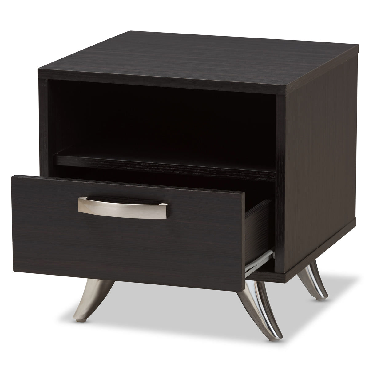 Baxton Studio Warwick Modern and Contemporary Espresso Brown Finished Wood End Table Baxton Studio-nightstands-Minimal And Modern - 4