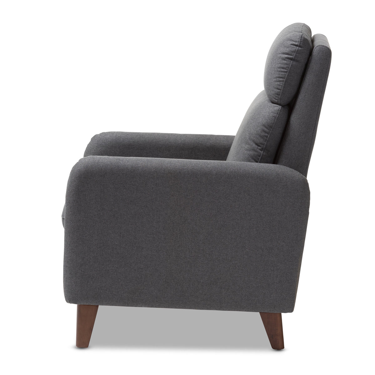 Baxton Studio Casanova Mid-century Modern Grey Fabric Upholstered Lounge Chair Baxton Studio-chairs-Minimal And Modern - 7