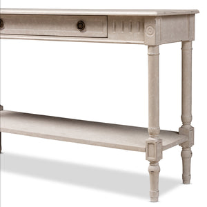 Baxton Studio Ariella Country Cottage Farmhouse Whitewashed 1-Drawer Console Table Baxton Studio-tv Stands-Minimal And Modern - 10