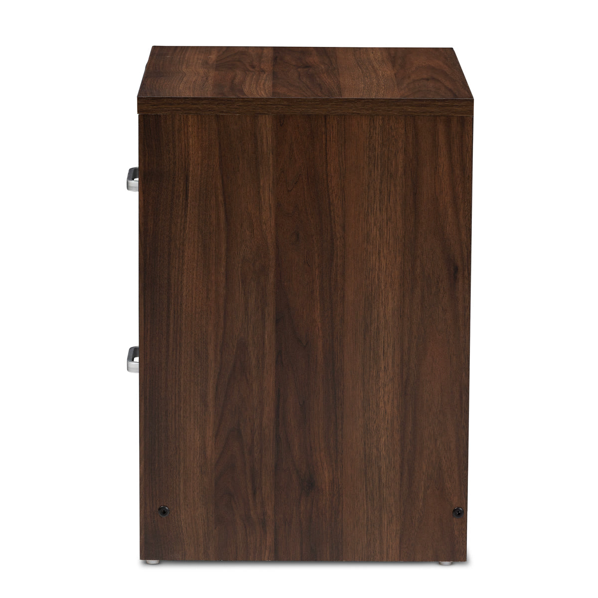 Baxton Studio Hansel Modern and Contemporary 2-Drawer Dark Brown and Dark Grey Finished Nightstand Baxton Studio-nightstands-Minimal And Modern - 4