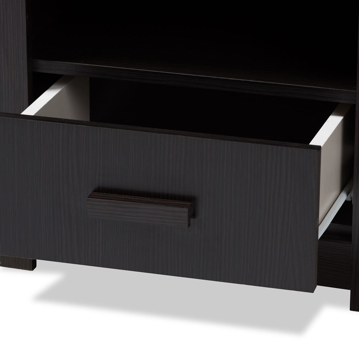 Baxton Studio Bienna Modern and Contemporary Wenge Brown Finished 1-Drawer Nightstand Baxton Studio-nightstands-Minimal And Modern - 6