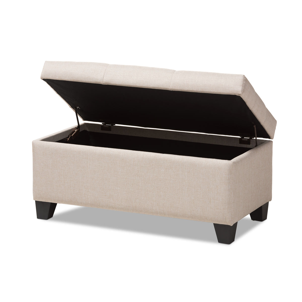 Baxton Studio Michaela Modern and Contemporary Beige Fabric Upholstered Storage Ottoman Baxton Studio-ottomans-Minimal And Modern - 4