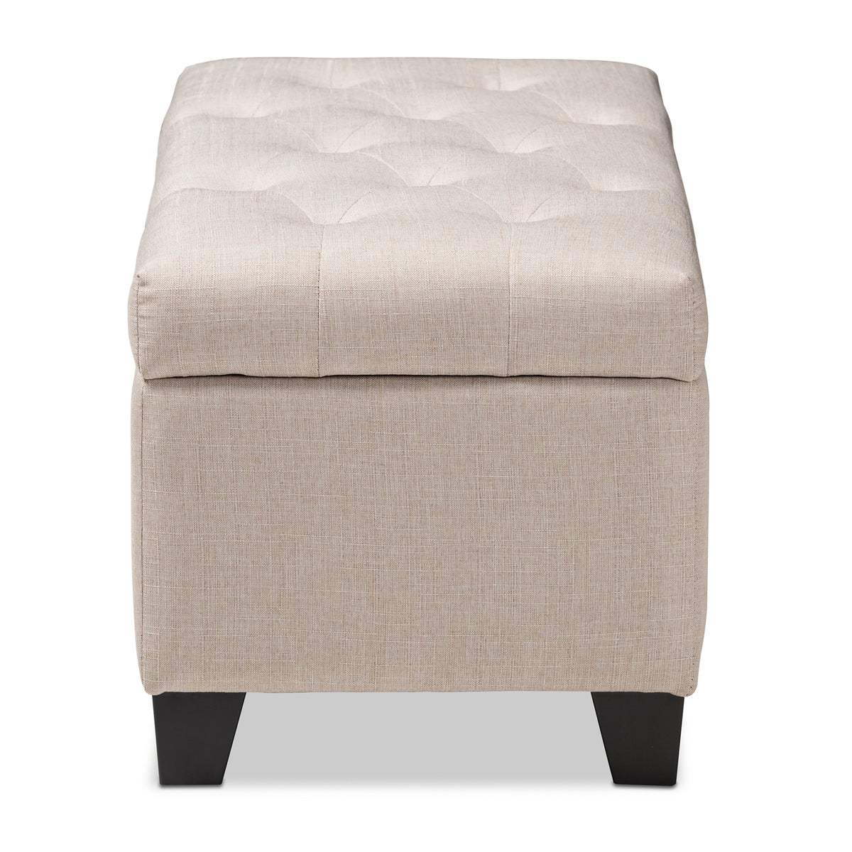 Baxton Studio Michaela Modern and Contemporary Beige Fabric Upholstered Storage Ottoman Baxton Studio-ottomans-Minimal And Modern - 6