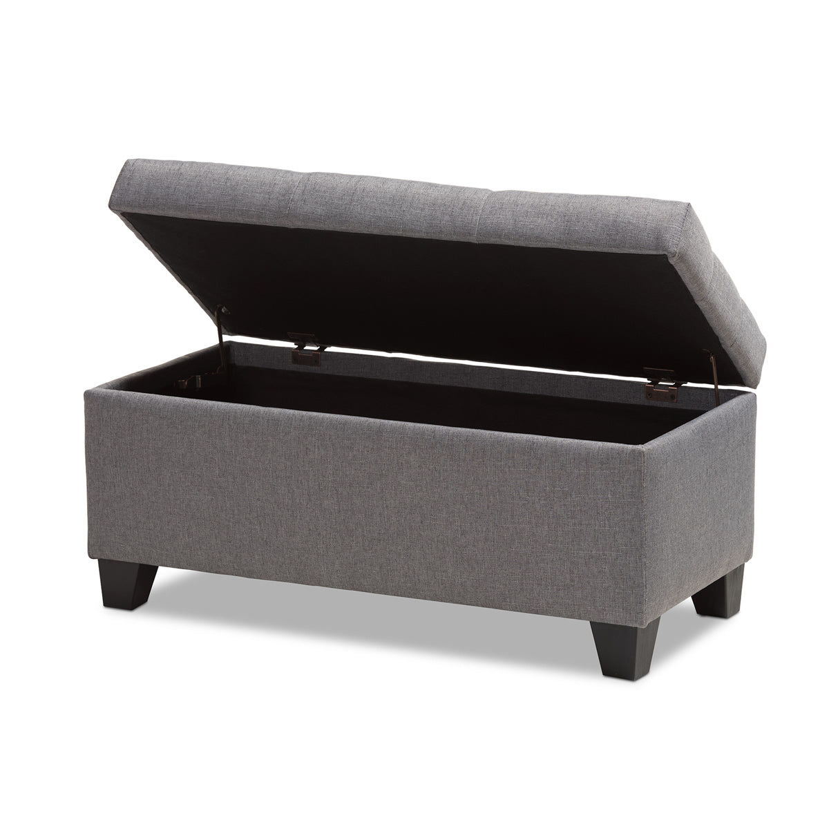 Baxton Studio Michaela Modern and Contemporary Grey Fabric Upholstered Storage Ottoman Baxton Studio-ottomans-Minimal And Modern - 4