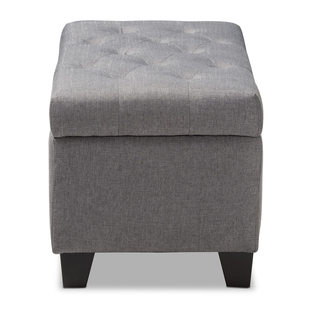 Baxton Studio Michaela Modern and Contemporary Grey Fabric Upholstered Storage Ottoman Baxton Studio-ottomans-Minimal And Modern - 6