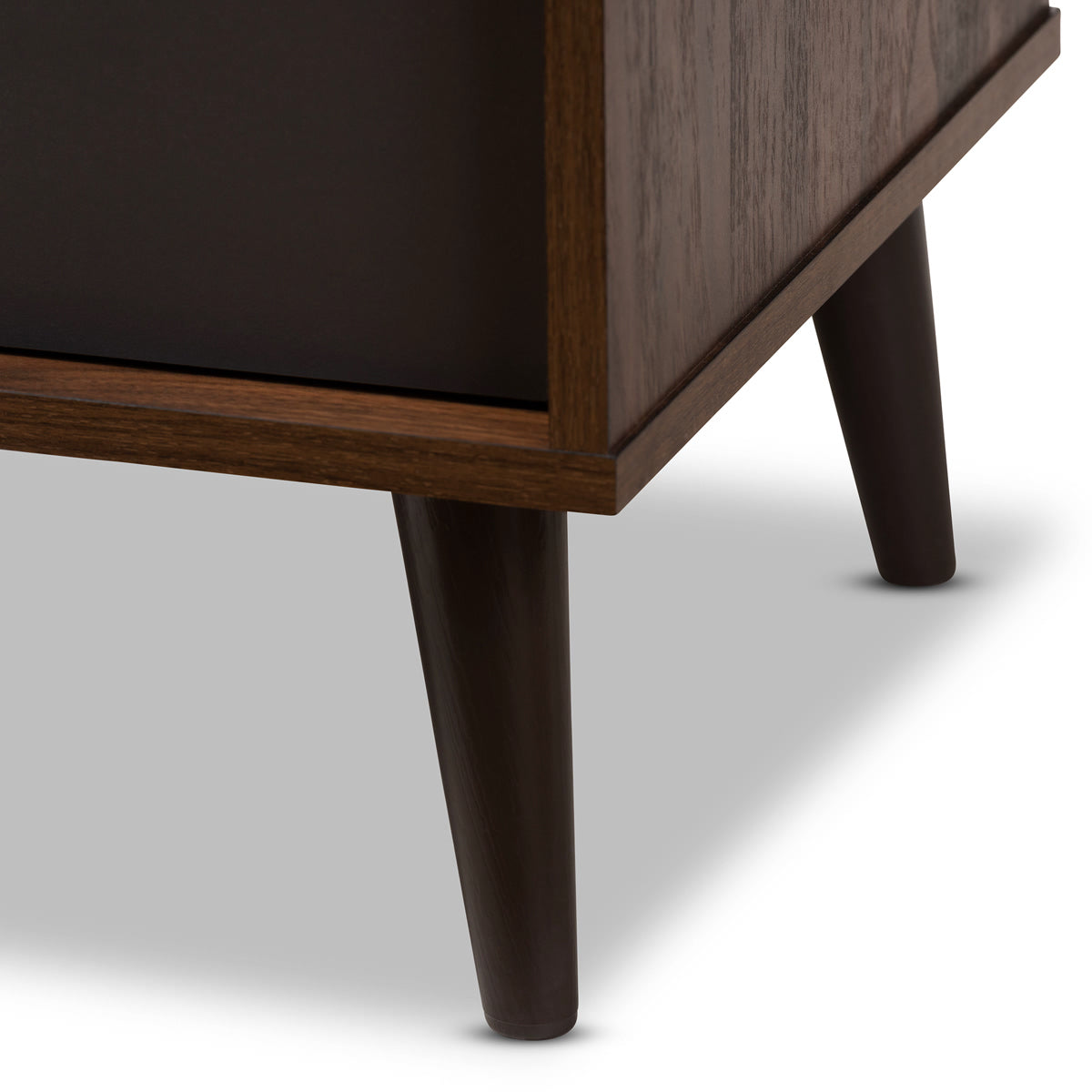 Baxton Studio Samuel Mid-Century Modern Brown and Dark Grey Finished TV Stand Baxton Studio-TV Stands-Minimal And Modern - 6