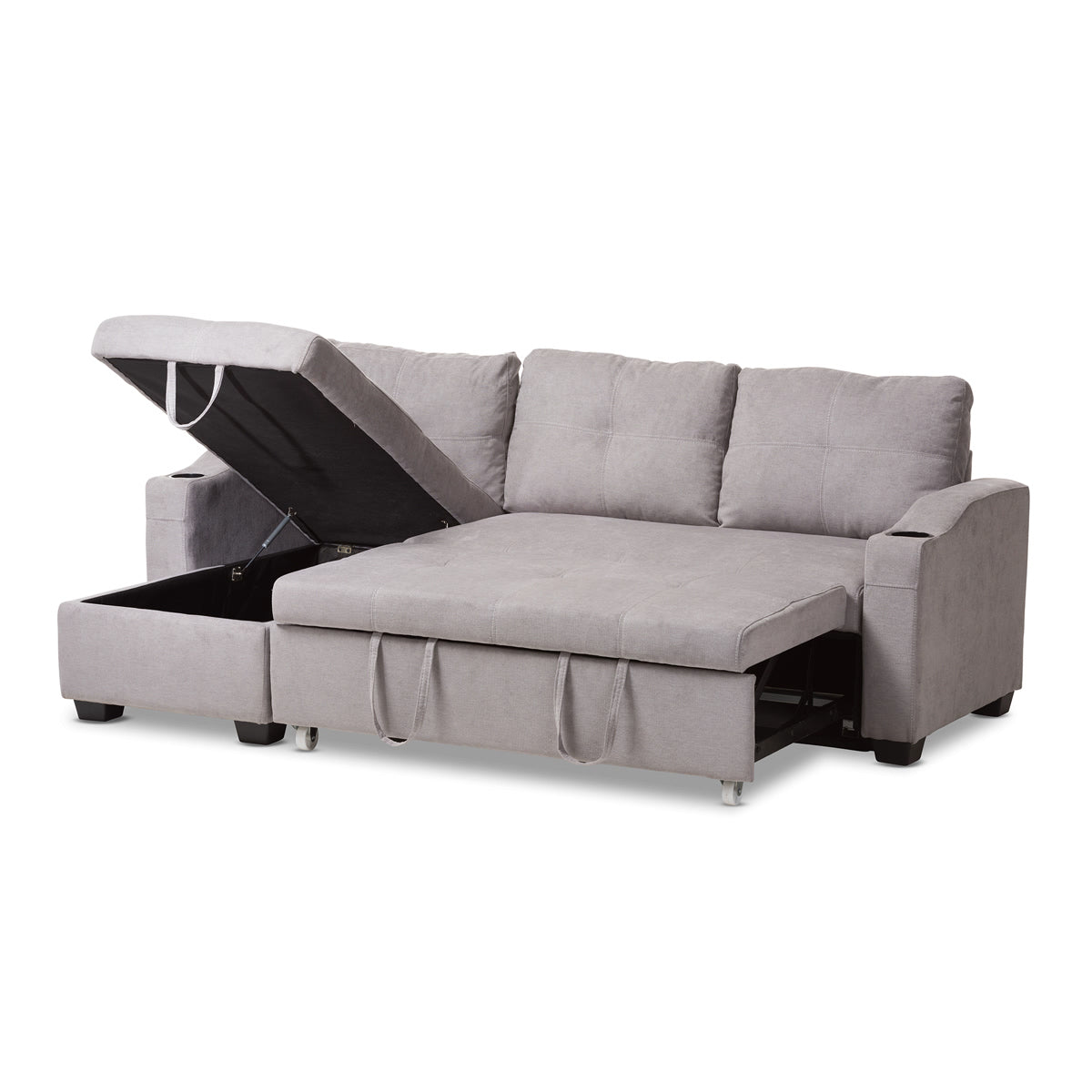 Baxton Studio Lianna Modern and Contemporary Light Grey Fabric Upholstered Sectional Sofa Baxton Studio-sofas-Minimal And Modern - 2