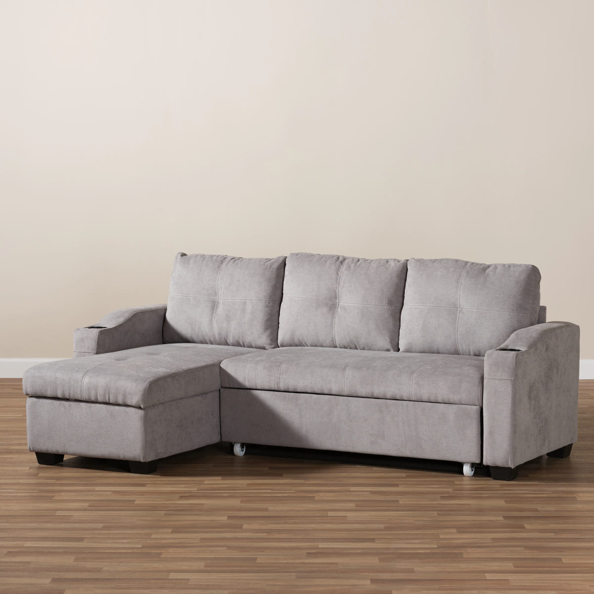 Baxton Studio Lianna Modern and Contemporary Light Grey Fabric Upholstered Sectional Sofa Baxton Studio-sofas-Minimal And Modern - 7