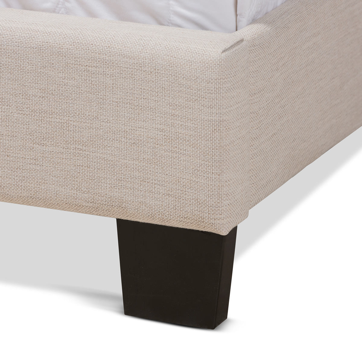 Baxton Studio Lisette Modern and Contemporary Beige Fabric Upholstered Queen Size Bed Baxton Studio-0-Minimal And Modern - 5