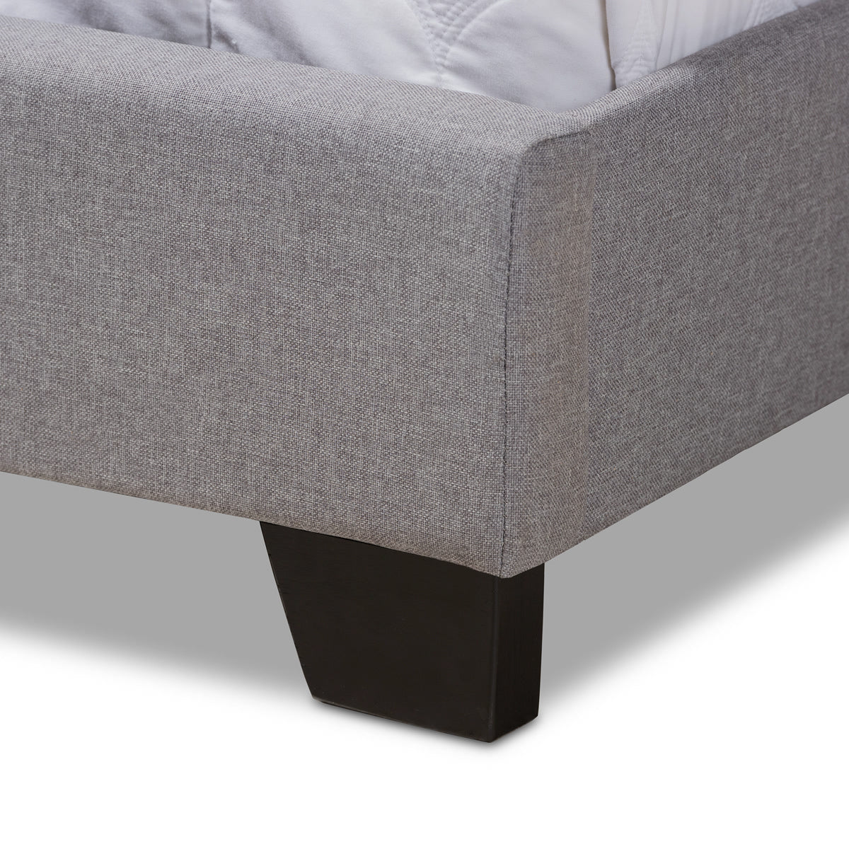 Baxton Studio Alesha Modern and Contemporary Grey Fabric Upholstered Full Size Bed Baxton Studio-0-Minimal And Modern - 6