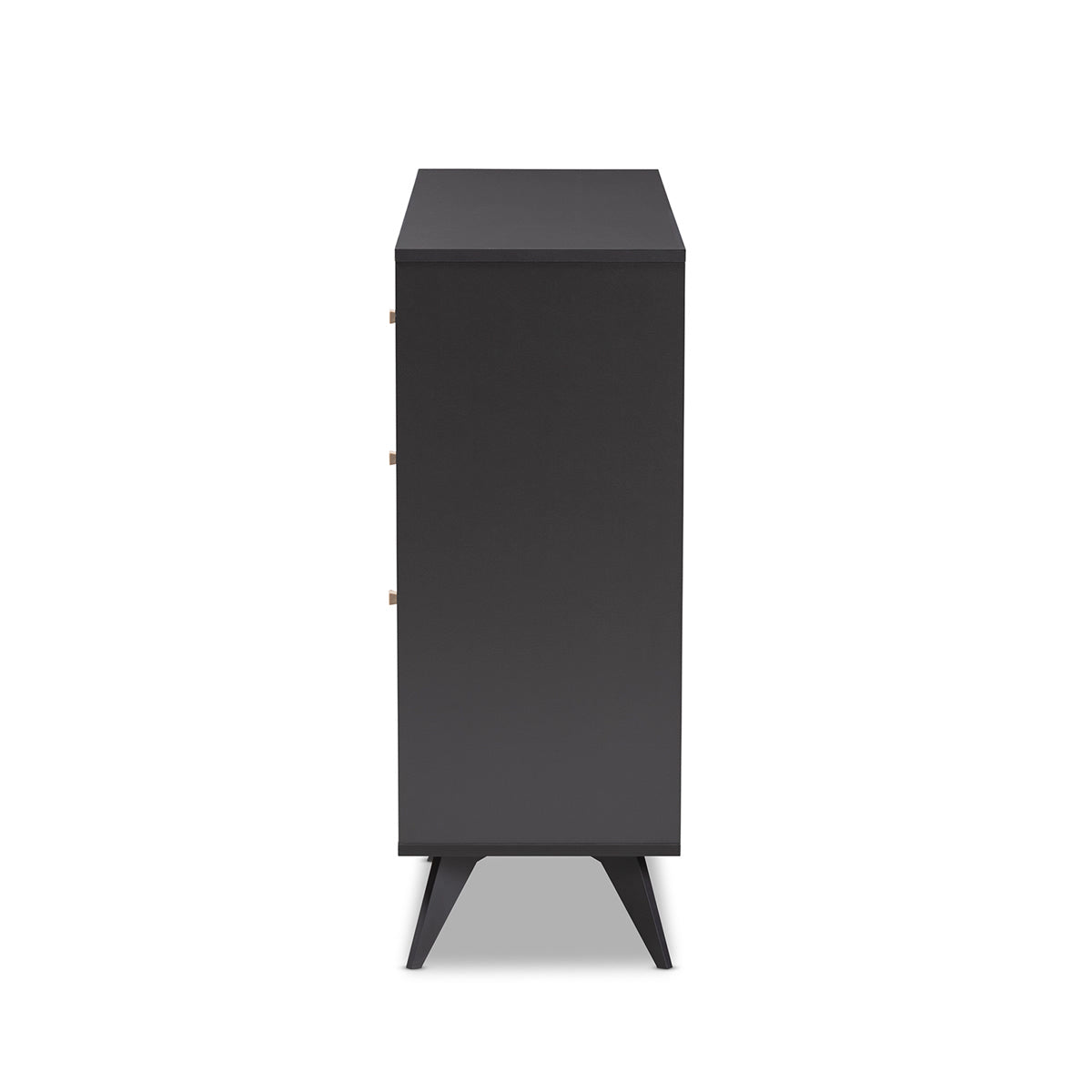 Baxton Studio Savino Mid-Century Modern Dark Grey and Oak Finished Wood Wine Cabinet Baxton Studio-0-Minimal And Modern - 4