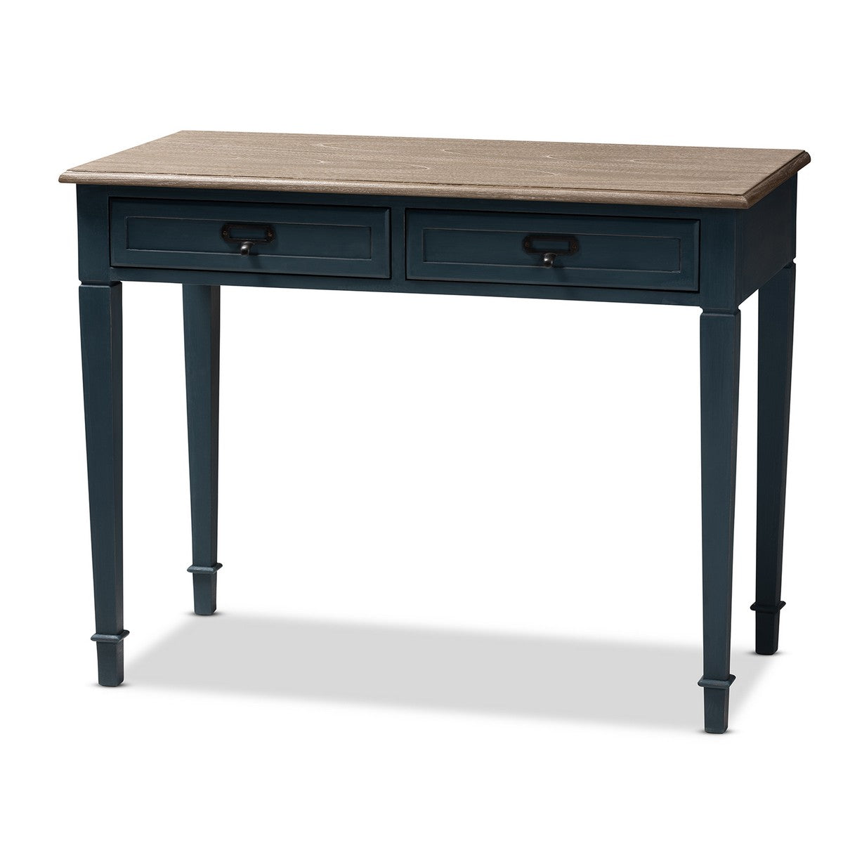 Baxton Studio Dauphine French Provincial Spruce Blue Accent Writing Desk Baxton Studio-Desks-Minimal And Modern - 1