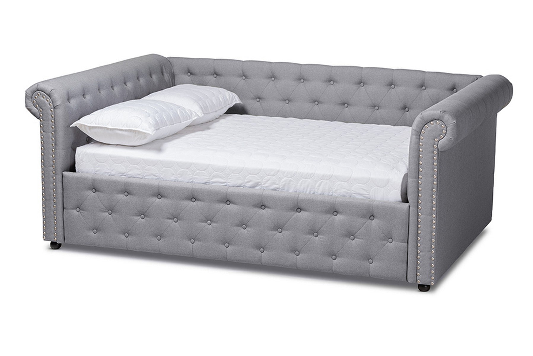 Baxton Studio Mabelle Modern and Contemporary Gray Fabric Upholstered Full Size Daybed Baxton Studio-daybed-Minimal And Modern - 1