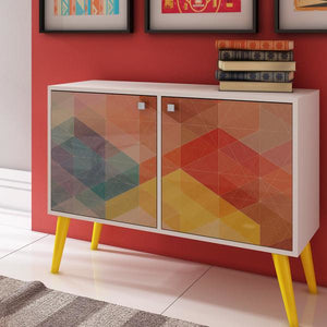 Manhattan Comfort Funky Avesta Side Table 2.0 with 3 Shelves-Minimal & Modern