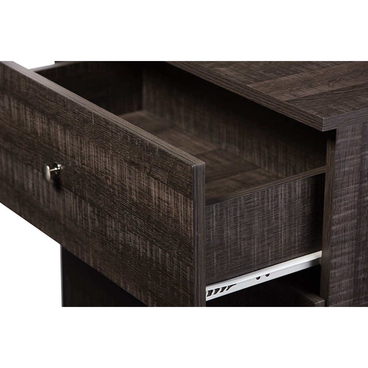 Baxton Studio Decon Modern and Contemporary Espresso Brown Wood 3-Drawer Storage Chest Baxton Studio-Dresser-Minimal And Modern - 5