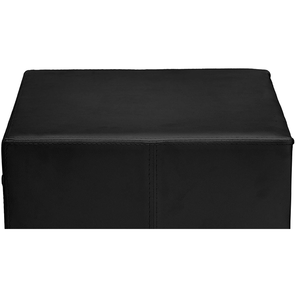 Baxton Studio Dorian Black Faux Leather Upholstered Modern Nightstand Baxton Studio-nightstands-Minimal And Modern - 3