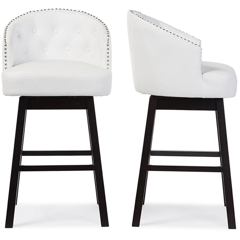 Baxton Studio Avril Modern And Contemporary White Faux Leather