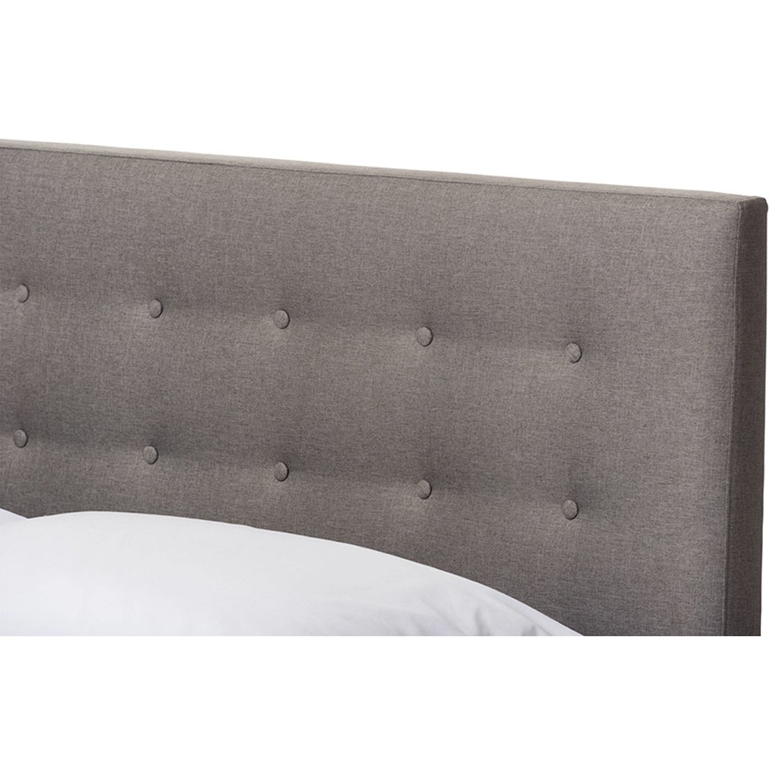 Baxton Studio Alinia Mid century Retro Modern Grey Fabric Upholstered