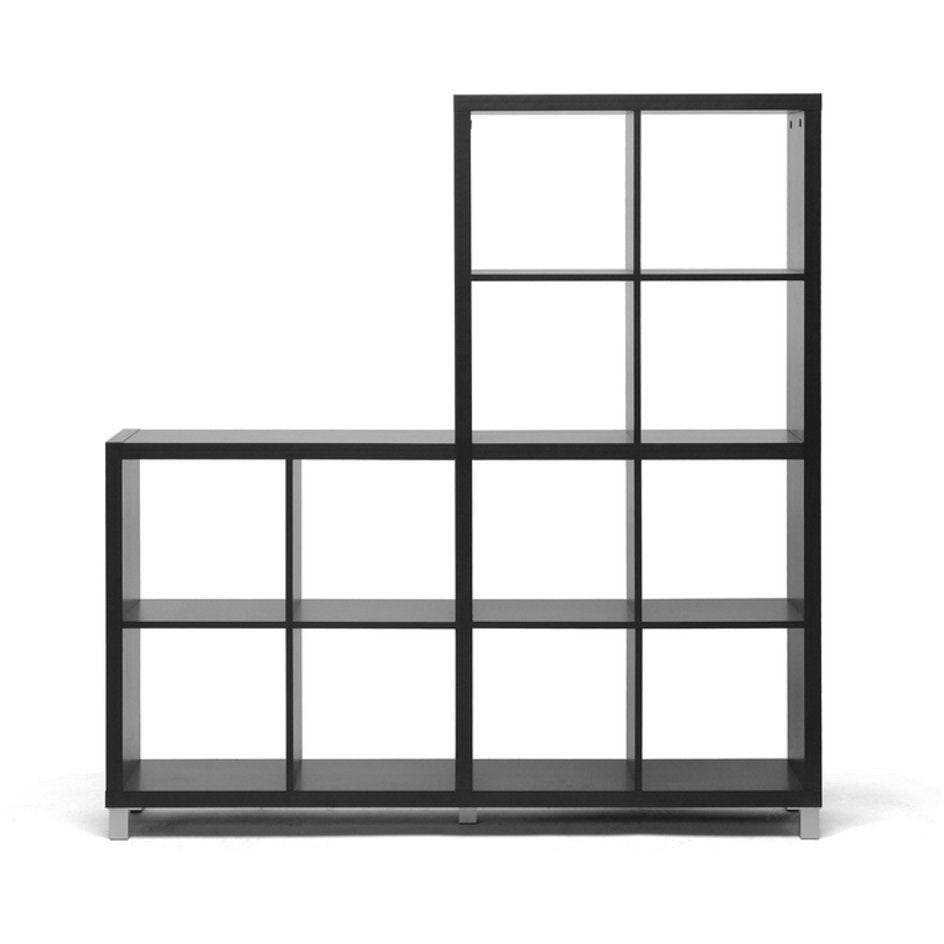 Baxton Studio Sunna Dark Brown Modern Cube Shelving Unit Baxton Studio--Minimal And Modern - 1