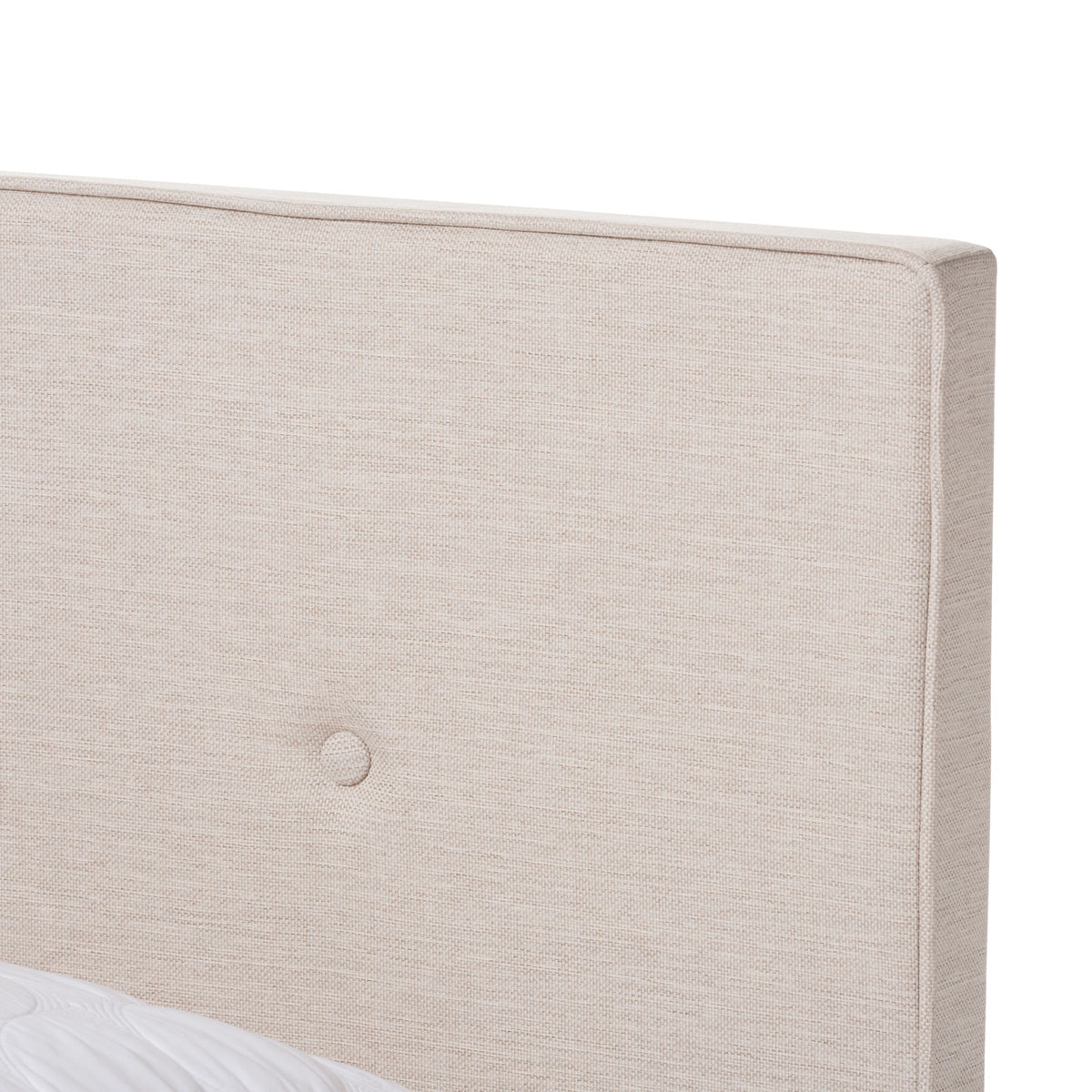 Baxton Studio Hampton Modern and Contemporary Light Beige Fabric Upholstered Full Size Bed Baxton Studio-Full Bed-Minimal And Modern - 5