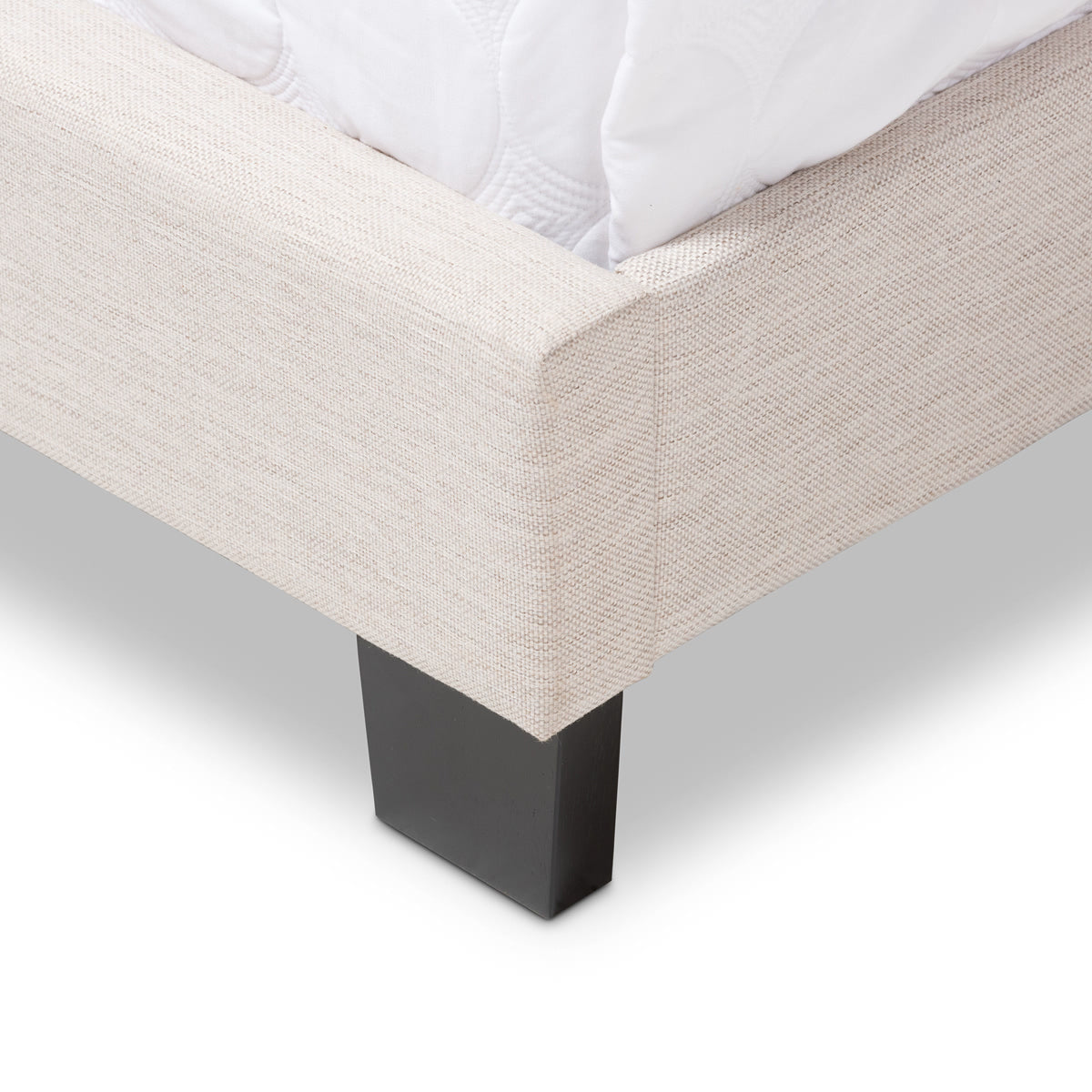 Baxton Studio Hampton Modern and Contemporary Light Beige Fabric Upholstered Full Size Bed Baxton Studio-Full Bed-Minimal And Modern - 6