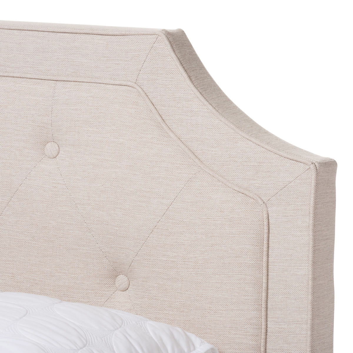 Baxton Studio Willis Modern and Contemporary Light Beige Fabric Upholstered Full Size Bed Baxton Studio-Full Bed-Minimal And Modern - 5