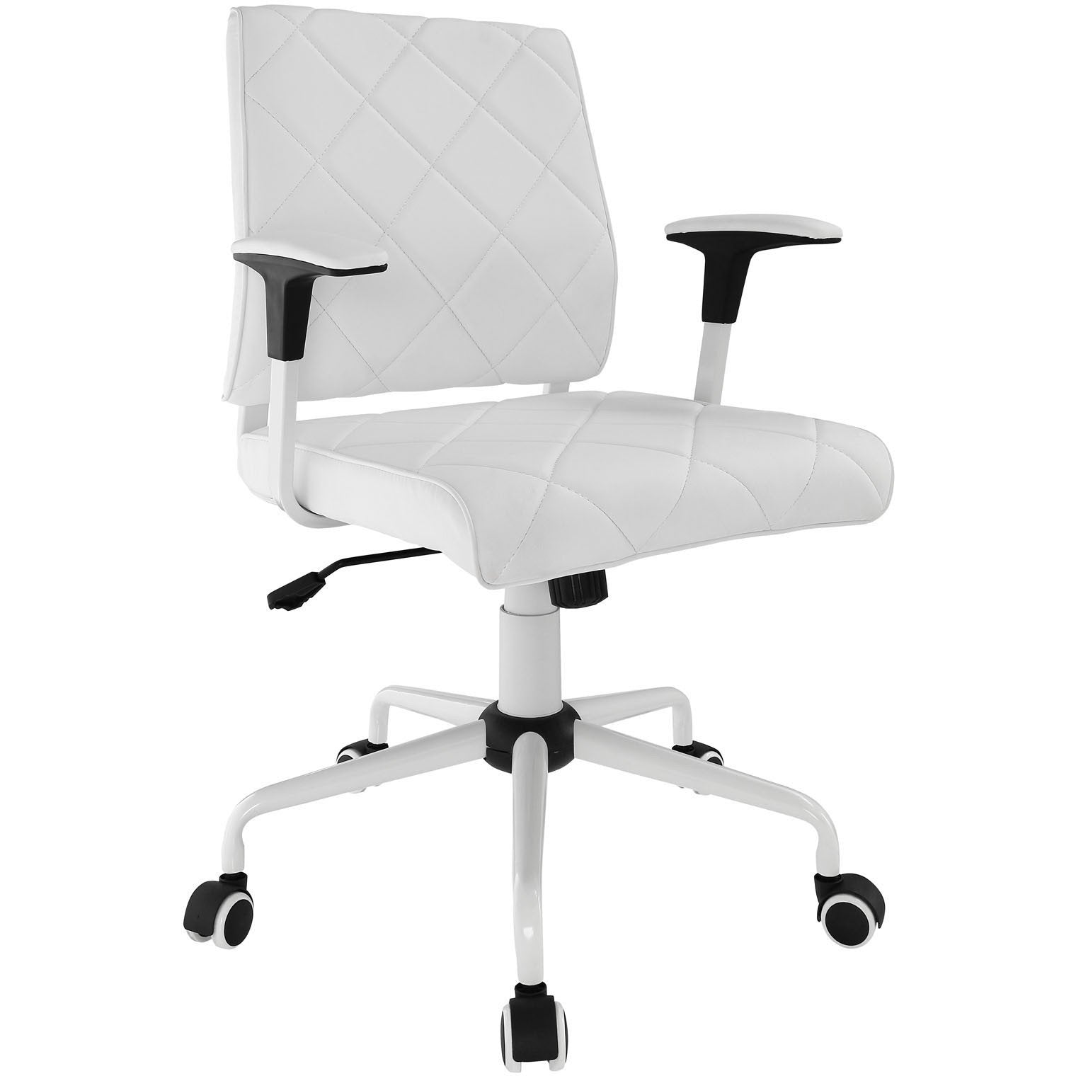 Modway Modern Lattice Vinyl Adjustable Computer Office Chair EEI-1247-Minimal & Modern