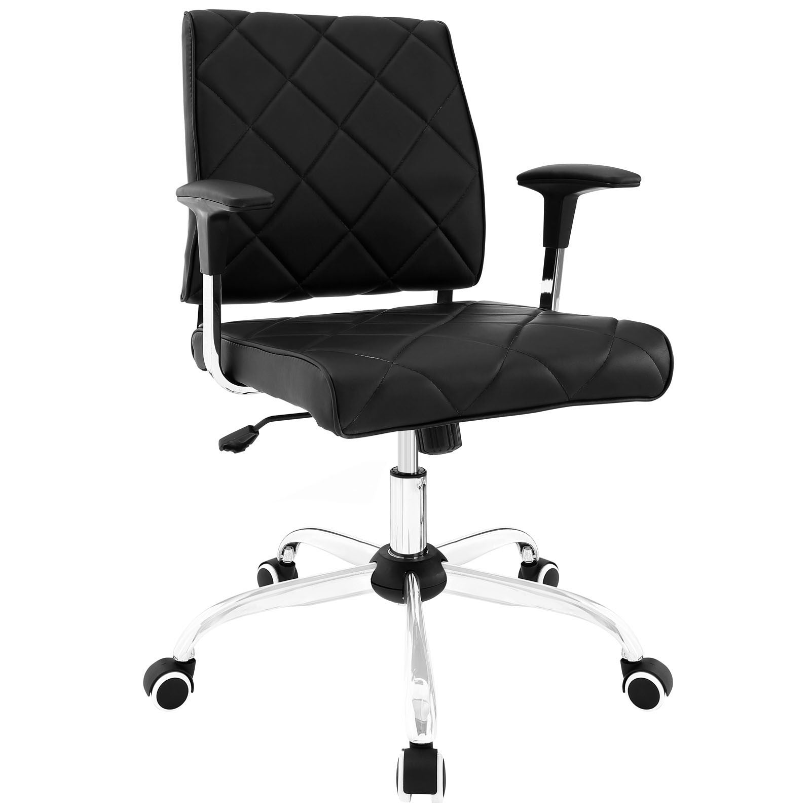 Modway Modern Lattice Vinyl Adjustable Computer Office Chair EEI-1247-Minimal & Modern