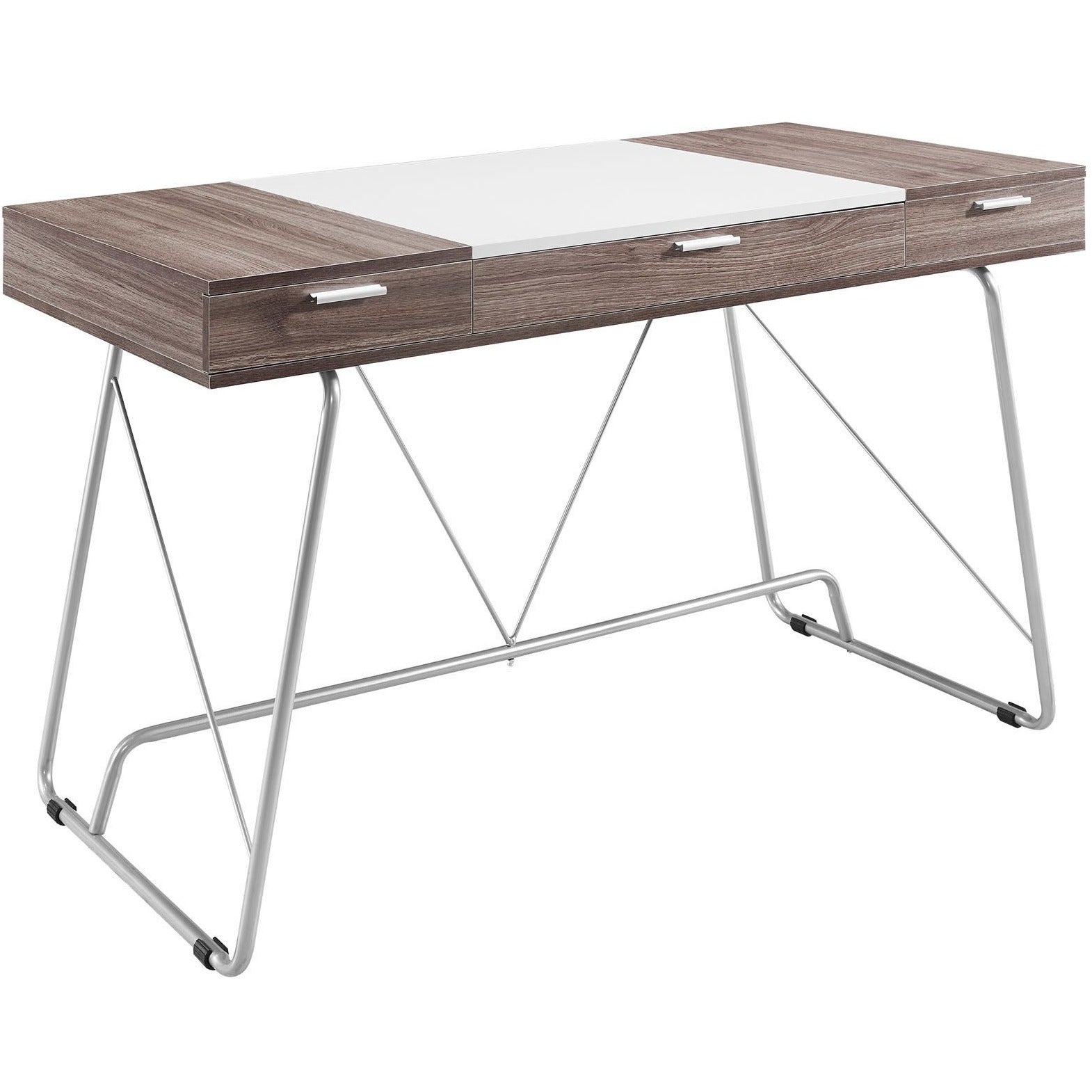 Modway Furniture Modern Metal and Wood Panel Office Writing Desk EEI-1321-Minimal & Modern