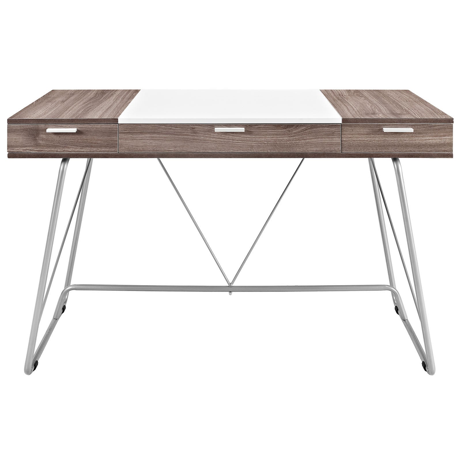 Modway Furniture Modern Metal and Wood Panel Office Writing Desk EEI-1321-Minimal & Modern