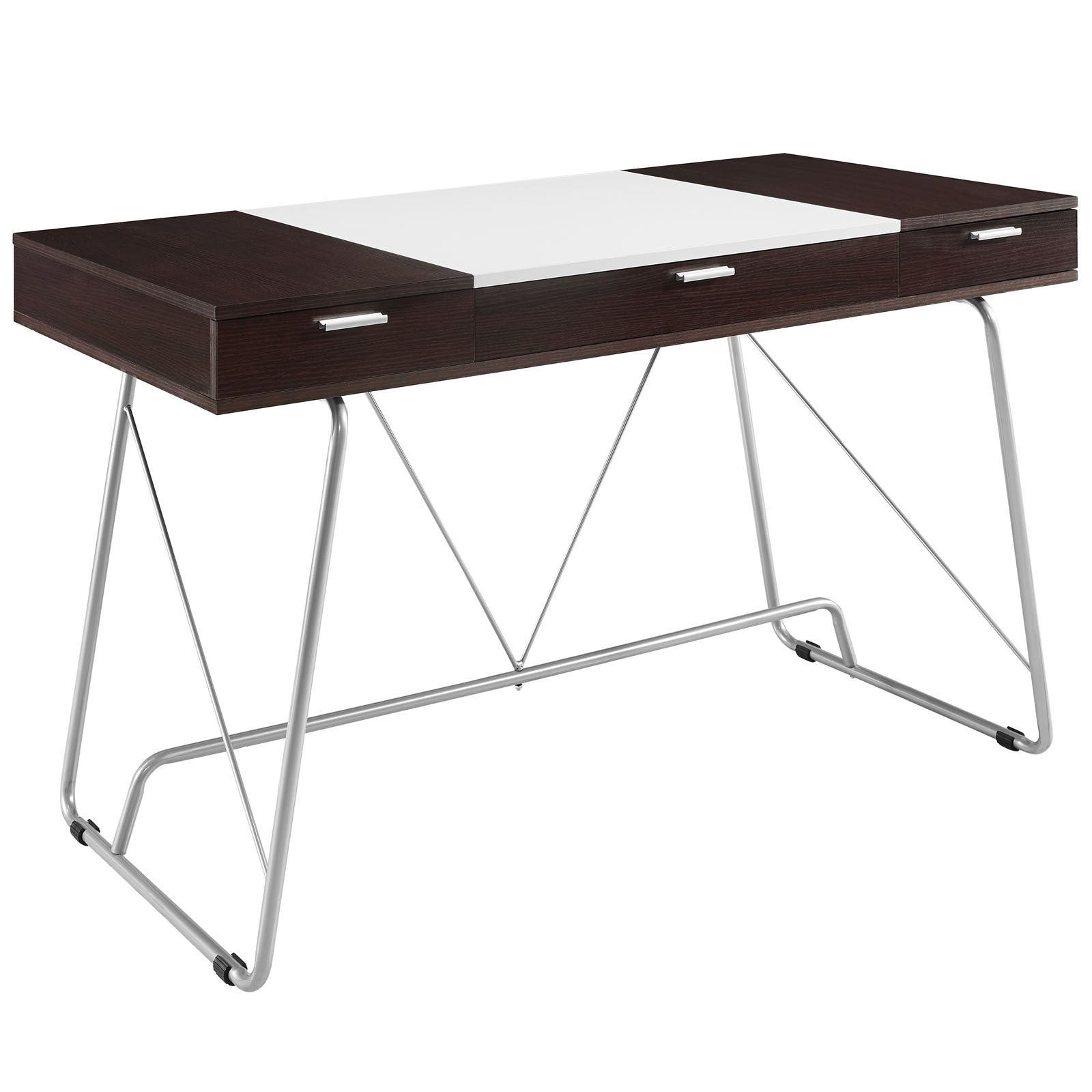 Modway Furniture Modern Metal and Wood Panel Office Writing Desk EEI-1321-Minimal & Modern