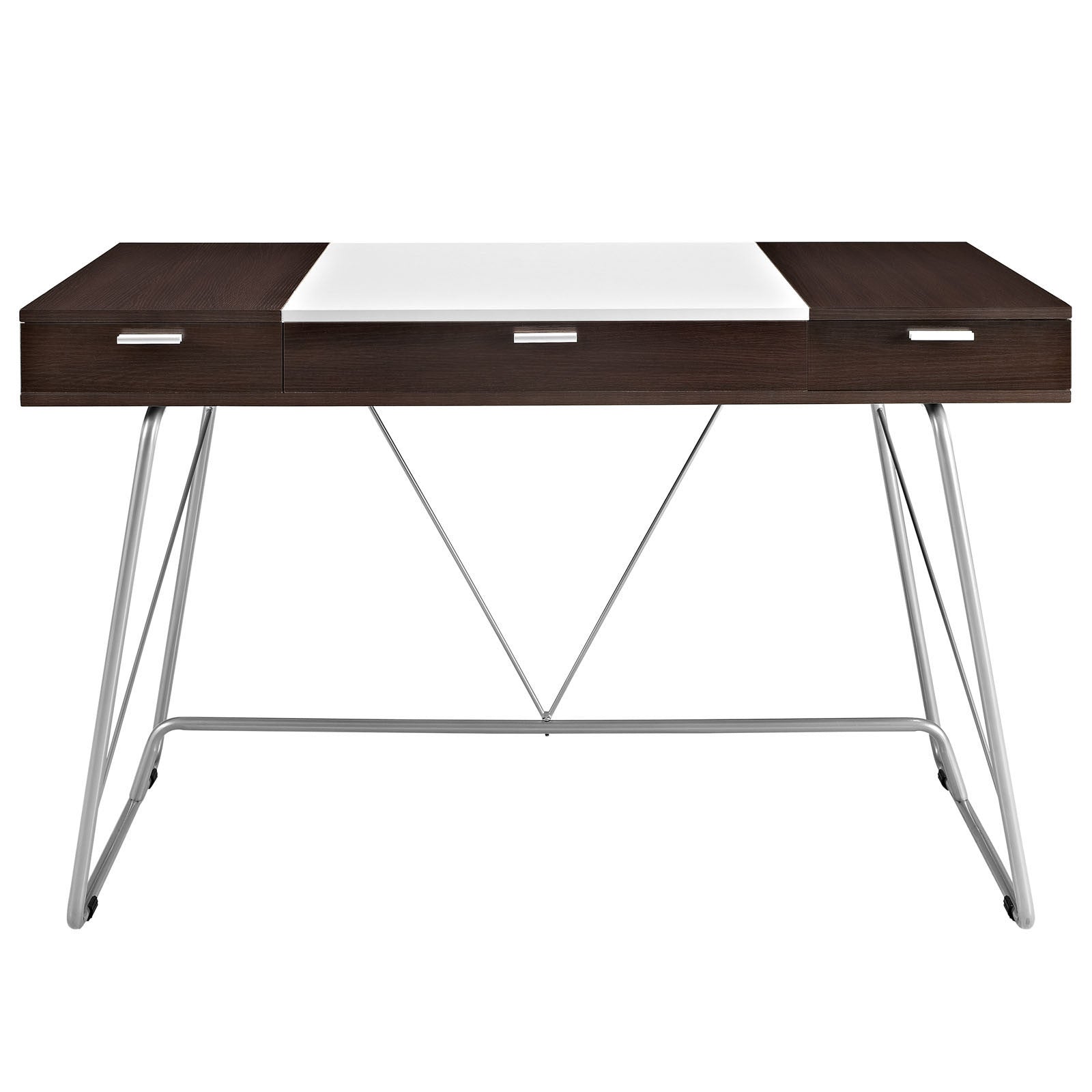 Modway Furniture Modern Metal and Wood Panel Office Writing Desk EEI-1321-Minimal & Modern