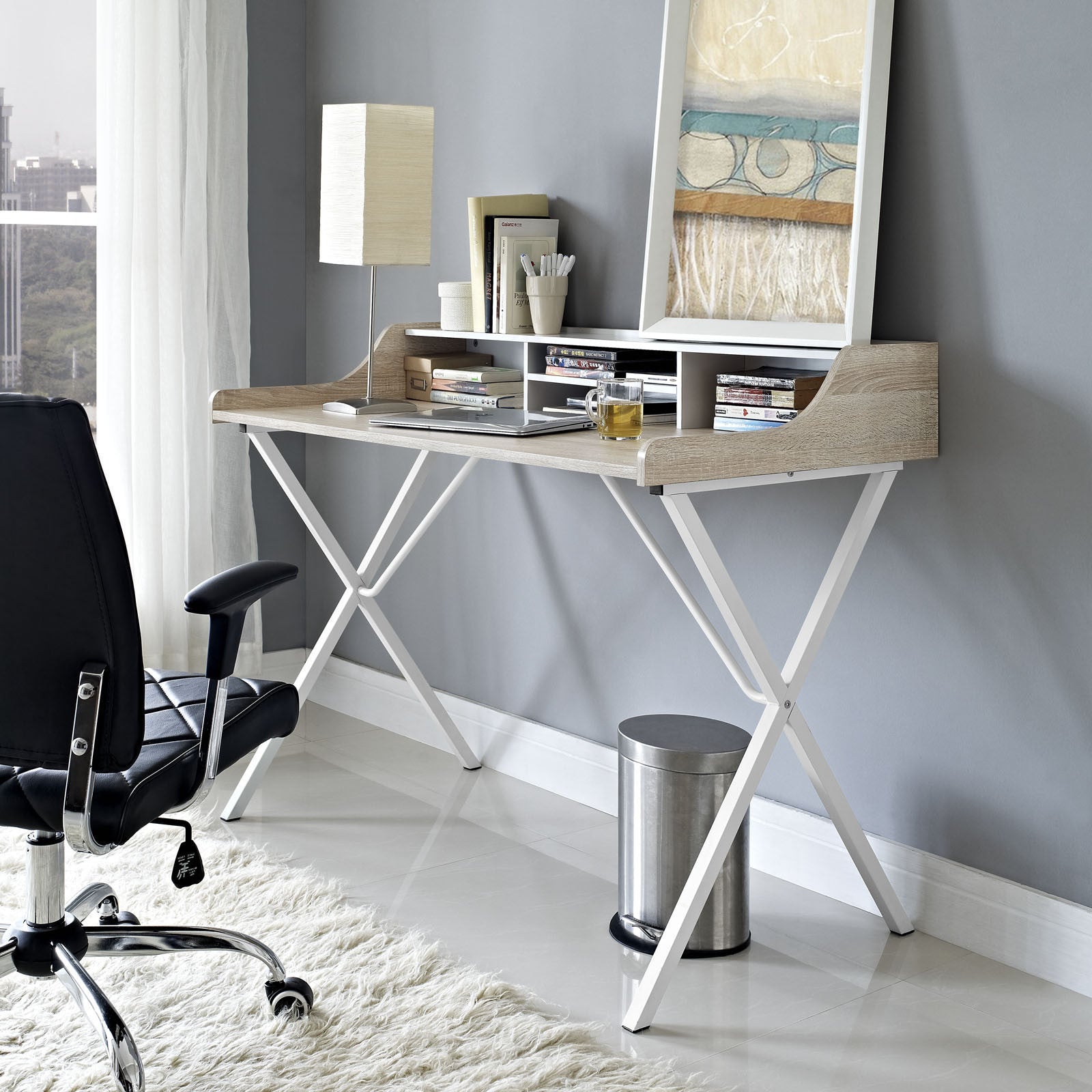 Modway Furniture Modern Office Compact Writing Small Office Desk EEI-1327-Minimal & Modern