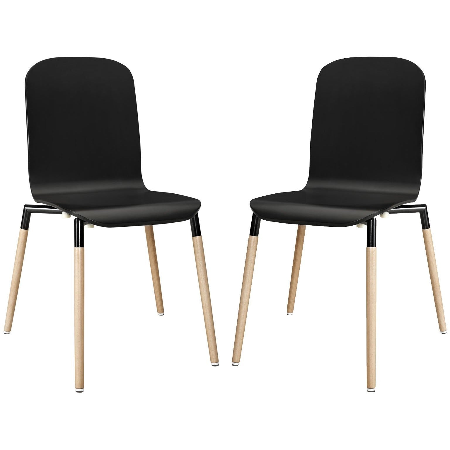 Modway Furniture Modern Stack Dining Chairs Wood Set of 2 - EEI-1372-Minimal & Modern