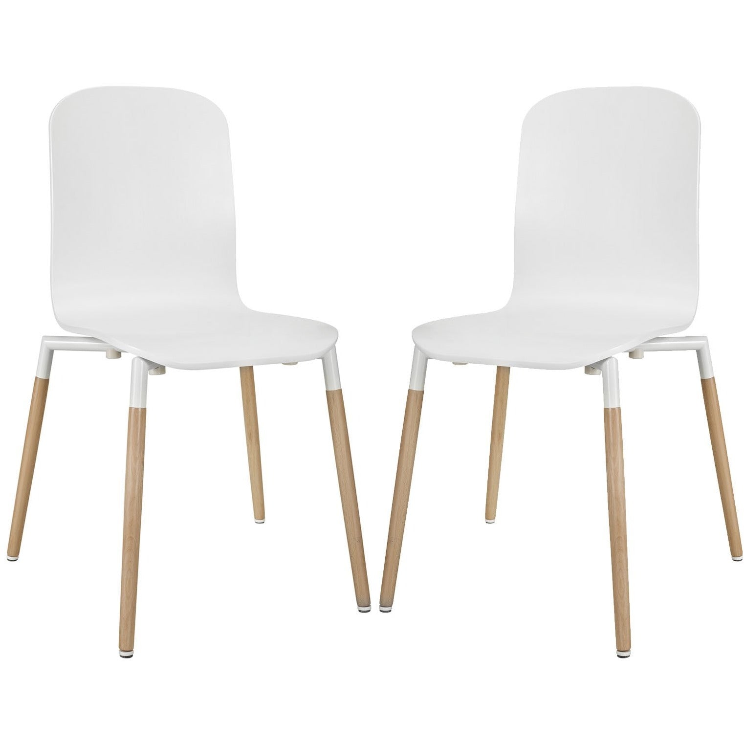 Modway Furniture Modern Stack Dining Chairs Wood Set of 2 - EEI-1372-Minimal & Modern