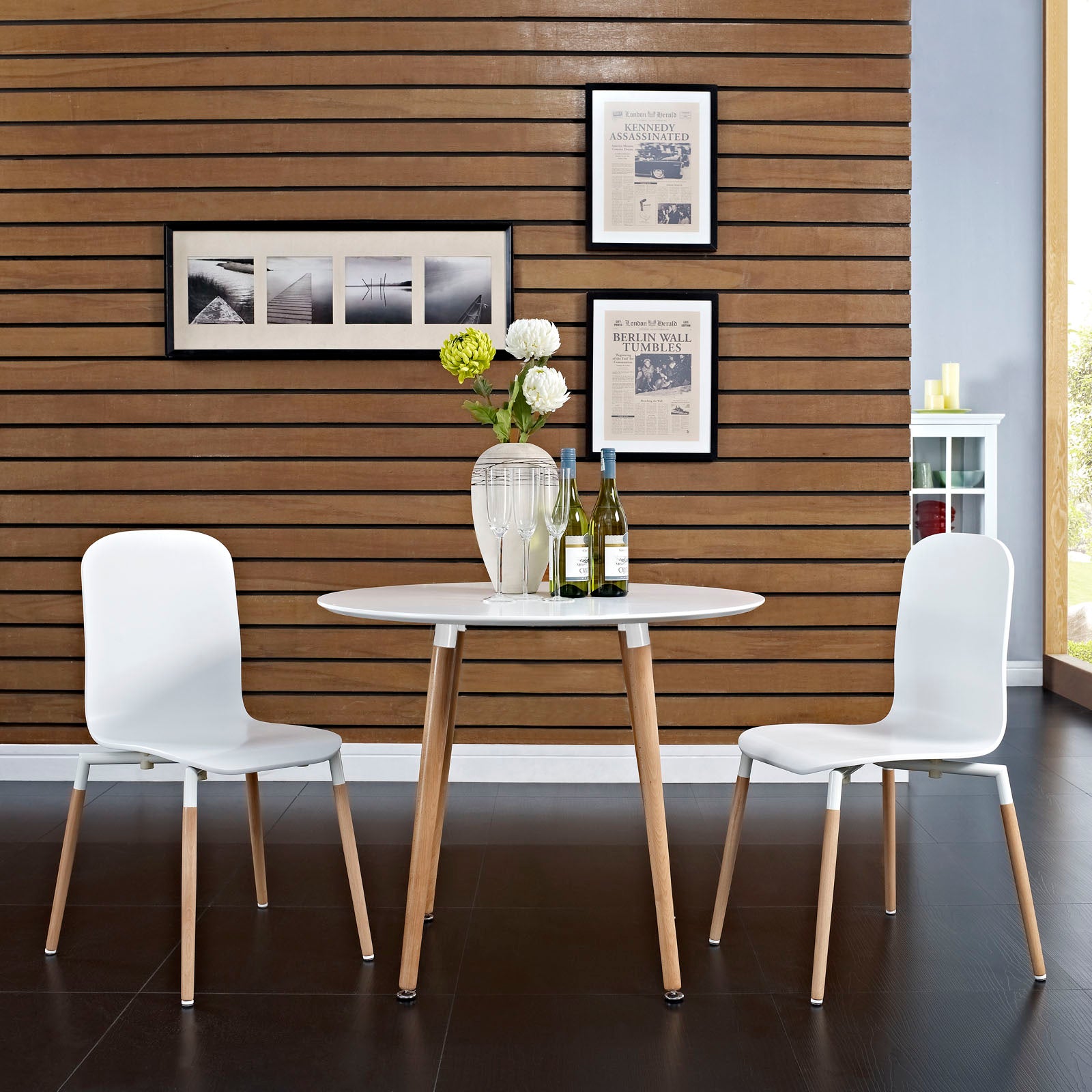 Modway Furniture Modern Stack Dining Chairs Wood Set of 2 - EEI-1372-Minimal & Modern