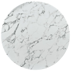 36" Artificial Marble Circular Coffee Table - Eero Saarinen Replica-Minimal & Modern