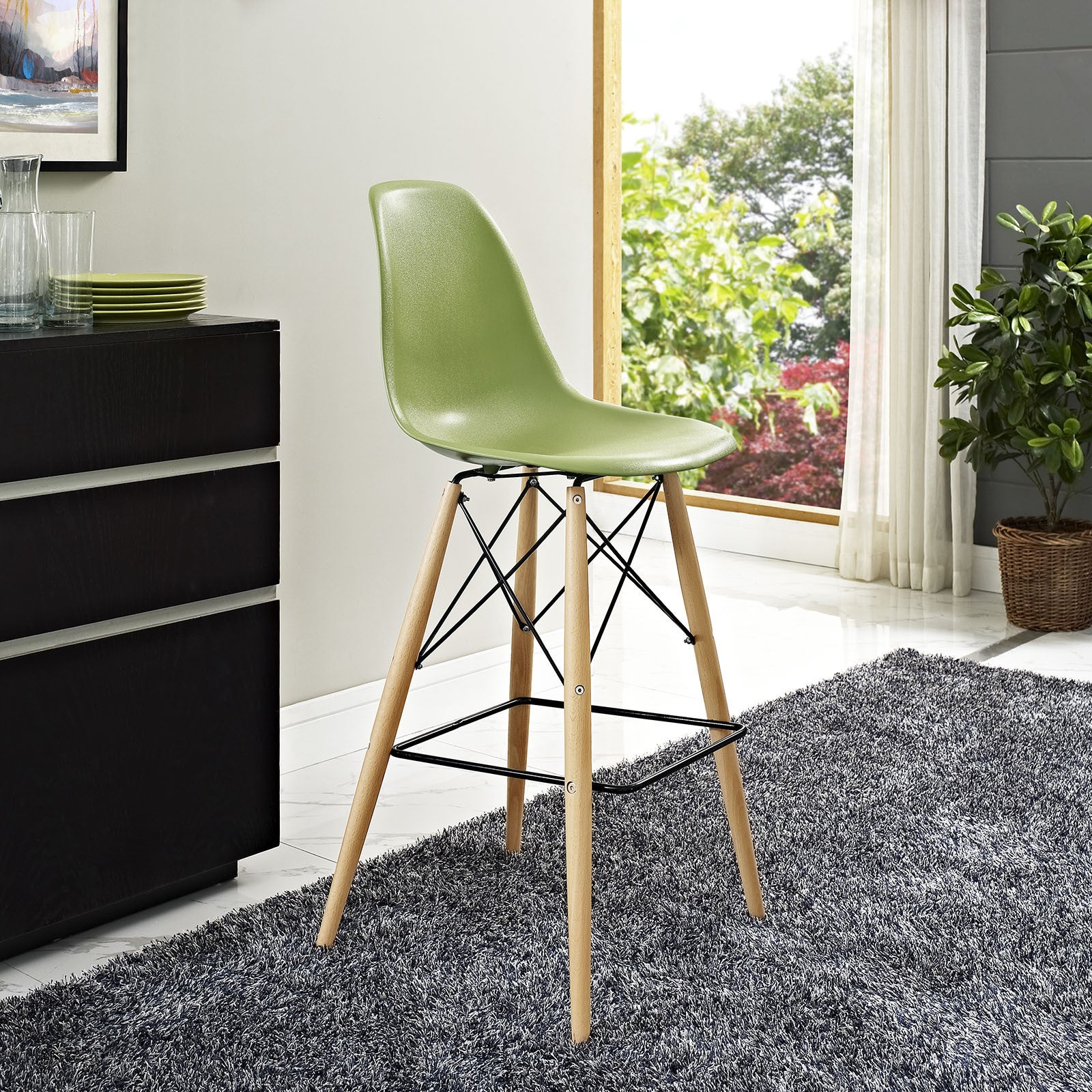 Modway Furniture Pyramid Modern Bar Stool EEI-1701-Minimal & Modern