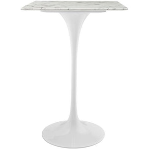28" Artificial Marble Square Bar Table - Eero Saarinen Replica-Minimal & Modern