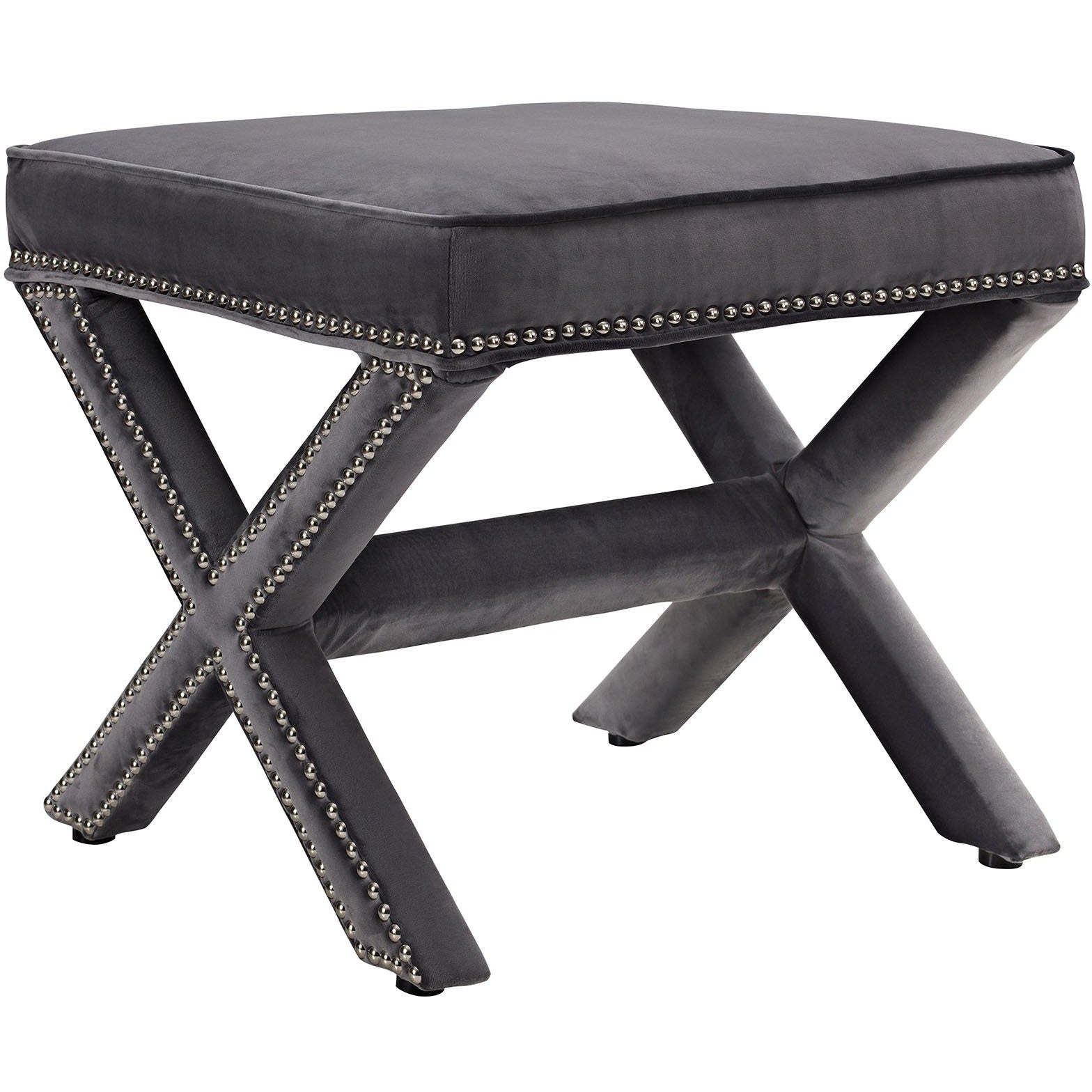 Modway Furniture Modern Rivet Bench In Black EEI-2324-BLK-Minimal & Modern