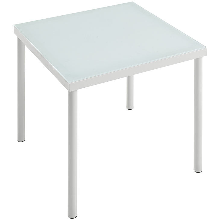 Modway Furniture Modern Harmony Outdoor Patio Aluminum Side Table In White EEI-2604-WHI-Minimal & Modern