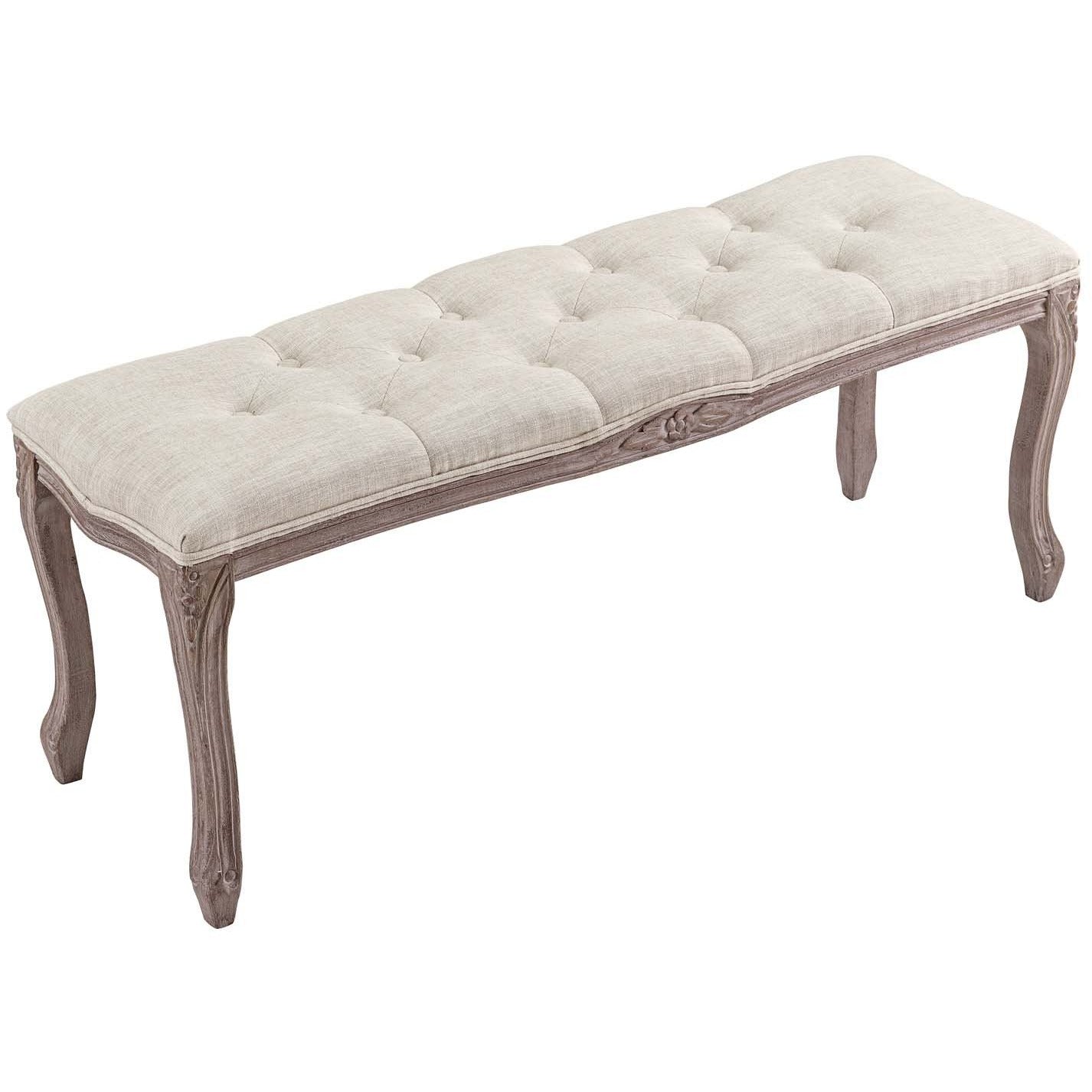 Modway Furniture Modern Regal Vintage French Upholstered Fabric Bench - EEI-2794-Minimal & Modern