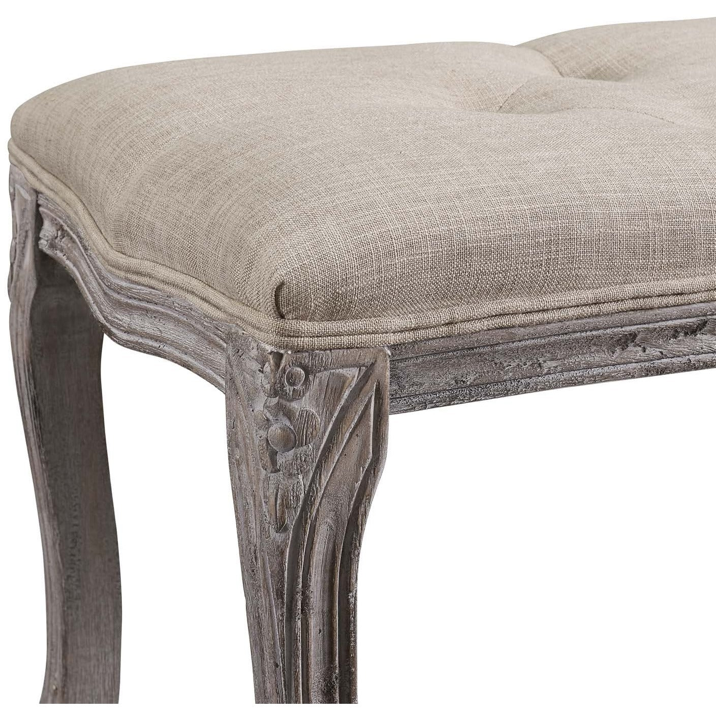 Modway Furniture Modern Regal Vintage French Upholstered Fabric Bench - EEI-2794-Minimal & Modern