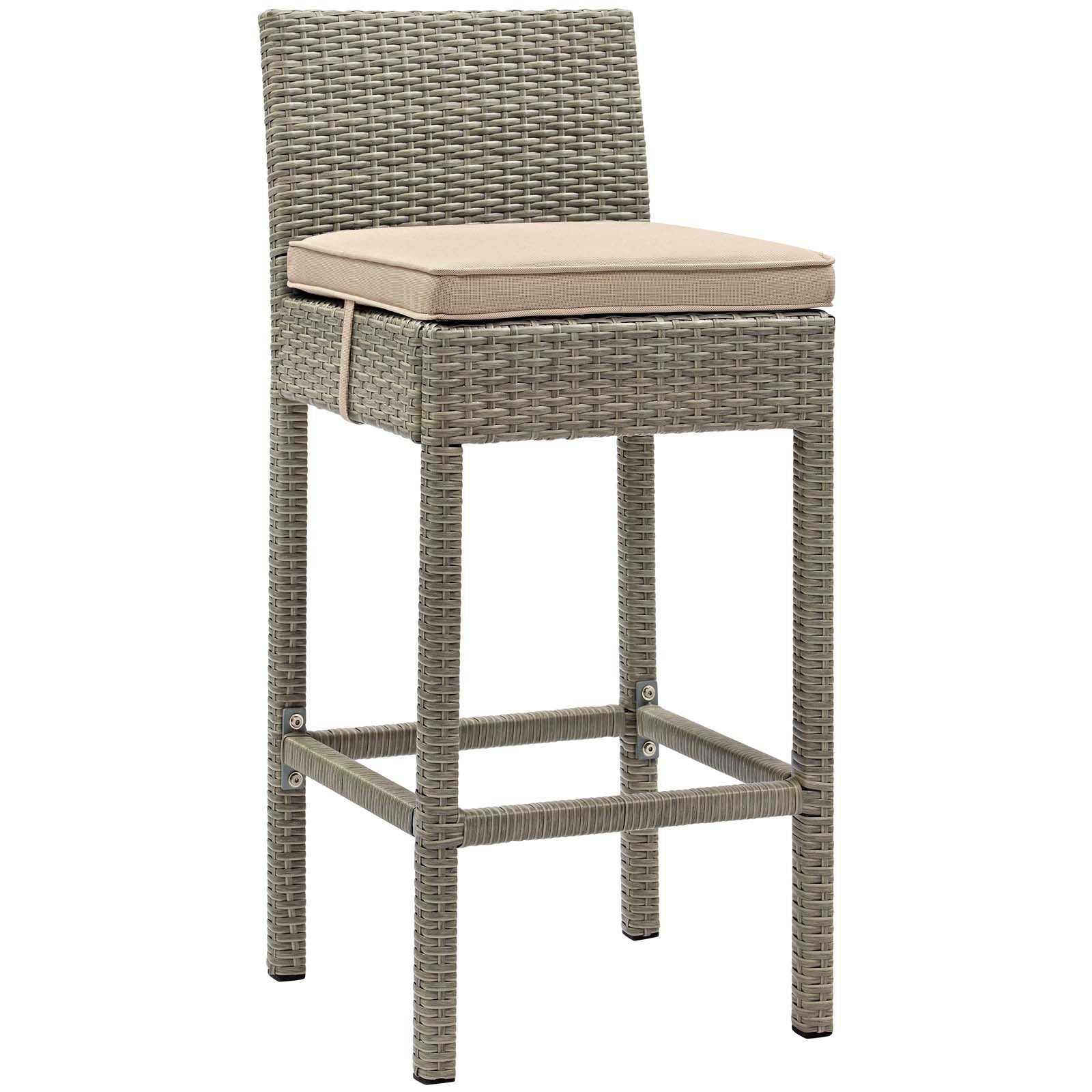 Modway Furniture Modern Conduit Outdoor Patio Wicker Rattan Bar Stool - EEI-2800