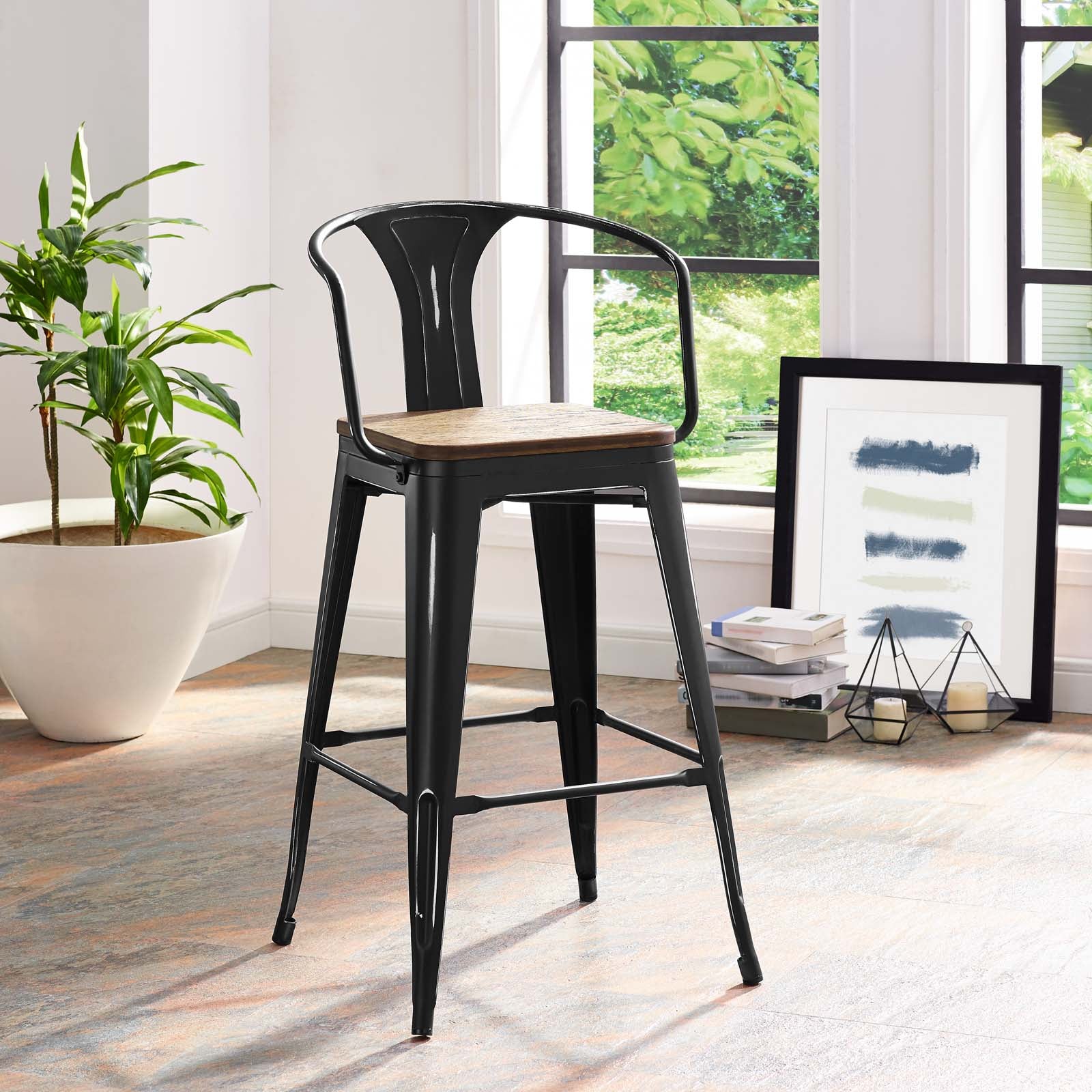 Modway Furniture Modern Promenade Bar Stool - EEI-2818-Minimal & Modern