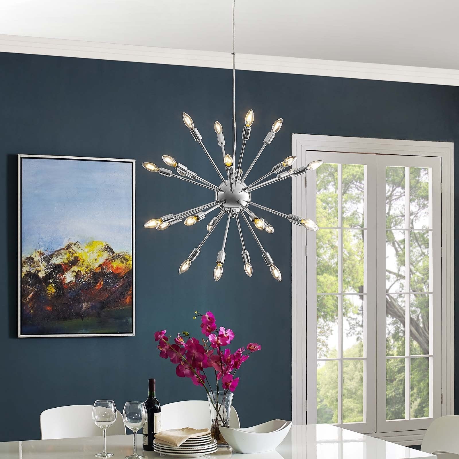 Modway Furniture Modern Gamut Metal Chandelier - EEI-2886-Minimal & Modern