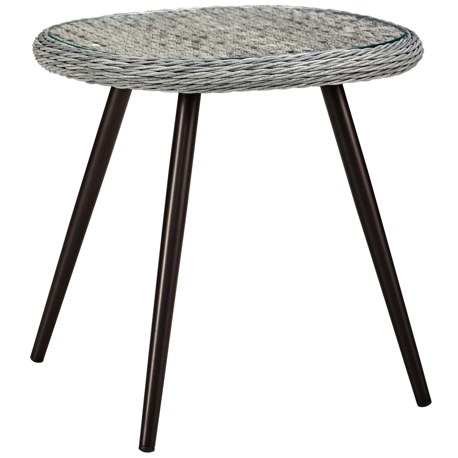 Modway Furniture Modern Endeavor Outdoor Patio Wicker Rattan Side Table - EEI-3025