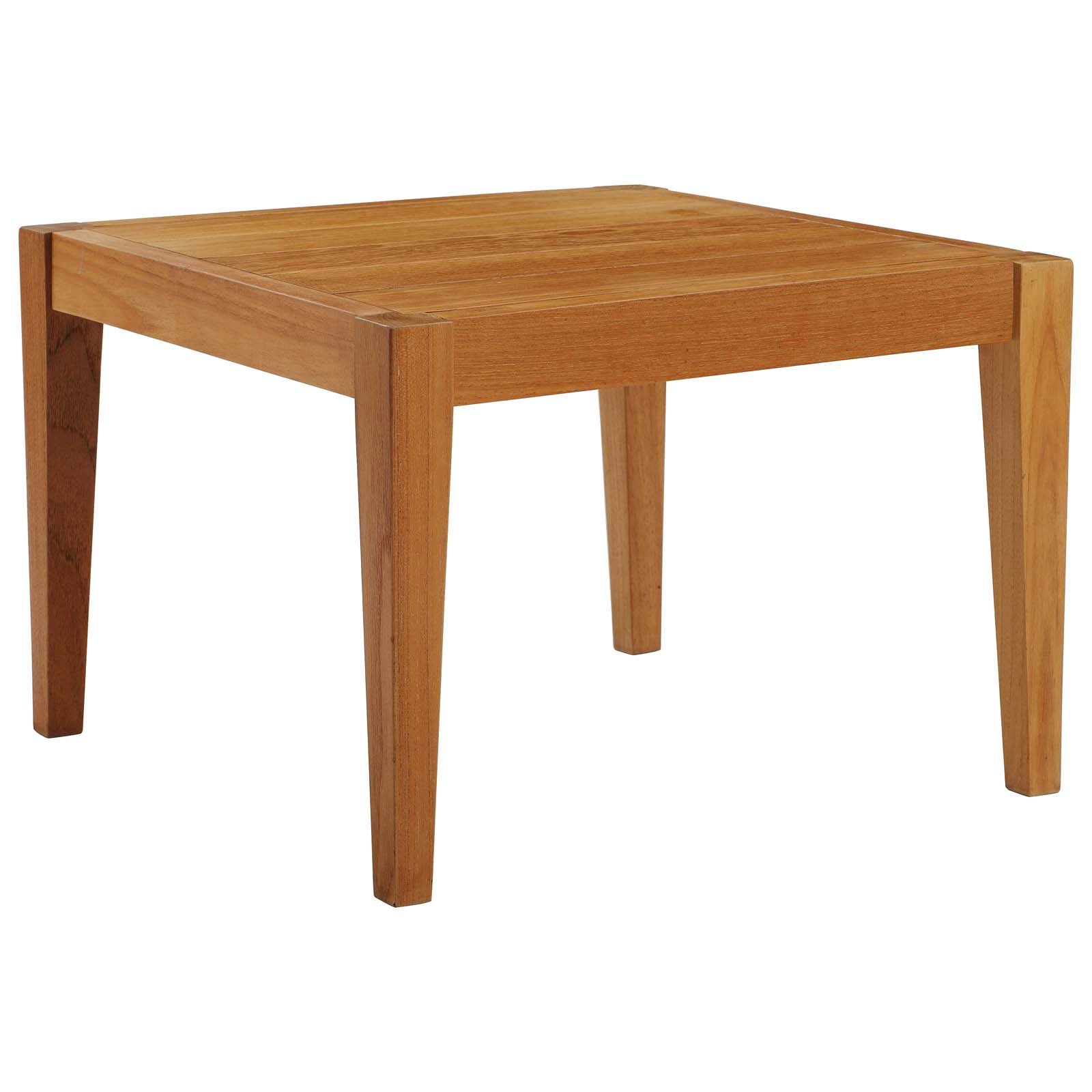 Modway Furniture Modern Northlake Outdoor Patio Premium Grade A Teak Wood Side Table - EEI-3431